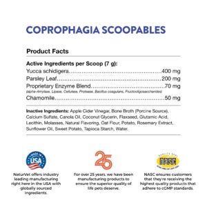 NaturVet Scoopables Coprophagia for Dogs - No Poop Eating for Dogs - Stool Eating Deterrent Supplement with Probiotic & Digestive Enzymes - Hickory Smoked Bacon Flavored | 11oz Bag