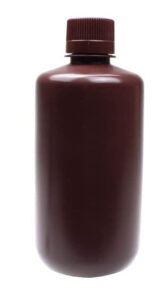 united scientific™ 33429 | laboratory grade hdpe narrow mouth amber reagent bottle | designed for laboratories, classrooms, or storage at home | 1000ml (32oz) capacity | pack of 6