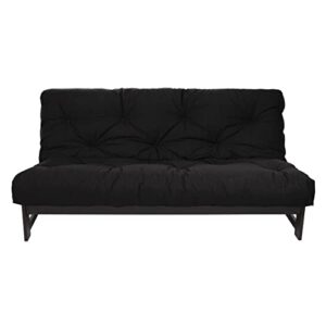 trupedic x mozaic - 10 inch full size standard futon mattress (frame not included) | barcelona black | great for kid's rooms or guest areas - many color options