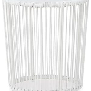 Signature Design by Ashley Mandarin Cape Casual All-weather Resin Wicker Outdoor Chairs with Table Set, Set of 3, White