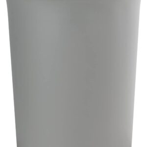 carrotez Open Top Waste Basket, Office Trash can, Small Plastic Garbage Container Bin for Bathroom, Kitchen, Bedroom, Under Desk, Dorm, 5.2 Gallon - Grey