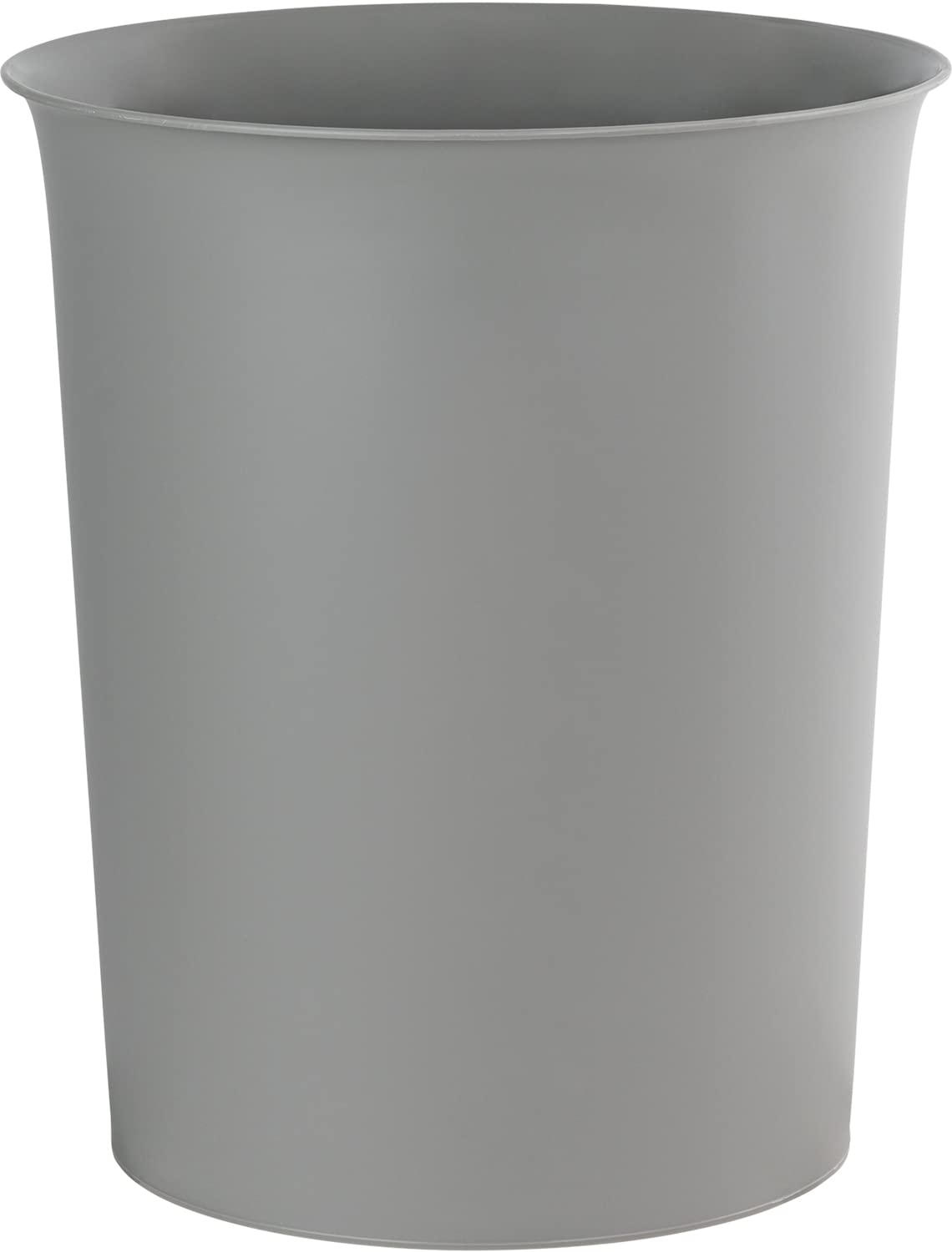 carrotez Open Top Waste Basket, Office Trash can, Small Plastic Garbage Container Bin for Bathroom, Kitchen, Bedroom, Under Desk, Dorm, 5.2 Gallon - Grey