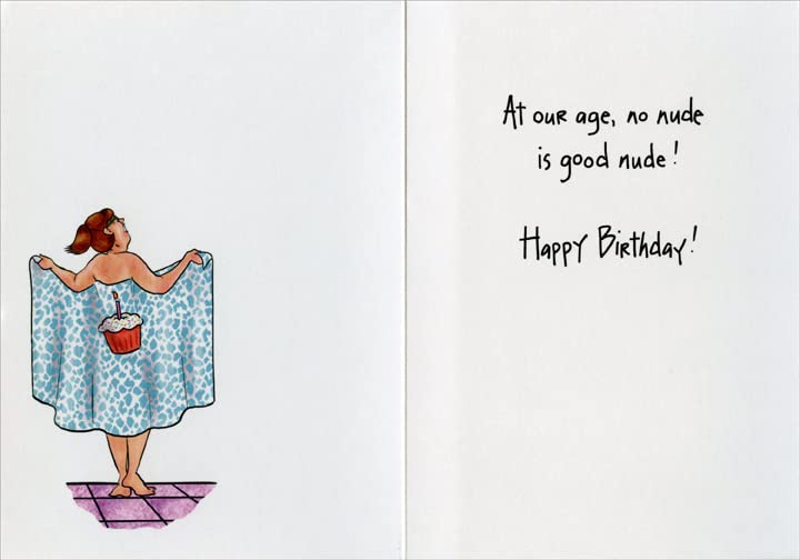 Oatmeal Studios Birthday Suit Return Desk Funny/Humorous Feminine Birthday Card for Her : Woman