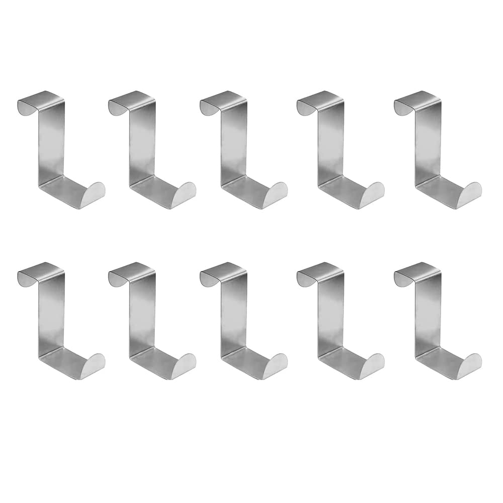 HomeSoGood 10 Pcs Z-Shaped Hooks,Stainless Steel Clothes Hanger Holder Cabinet Draw Organizer