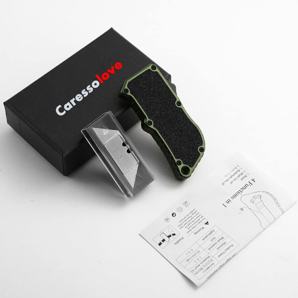 𝗖𝗮𝗿𝗲𝘀𝘀𝗼𝗹𝗼𝘃𝗲 𝗔𝘃𝗶𝗮𝘁𝗶𝗼𝗻 𝗔𝗹𝘂𝗺𝗶𝗻𝘂𝗺 utility knife, EDC Auto Box Cutters Retractable Heavy Duty Cardboard Cutter, Replaceable Blade Pocket Knife With Clip, With 5pcs Spare Blades