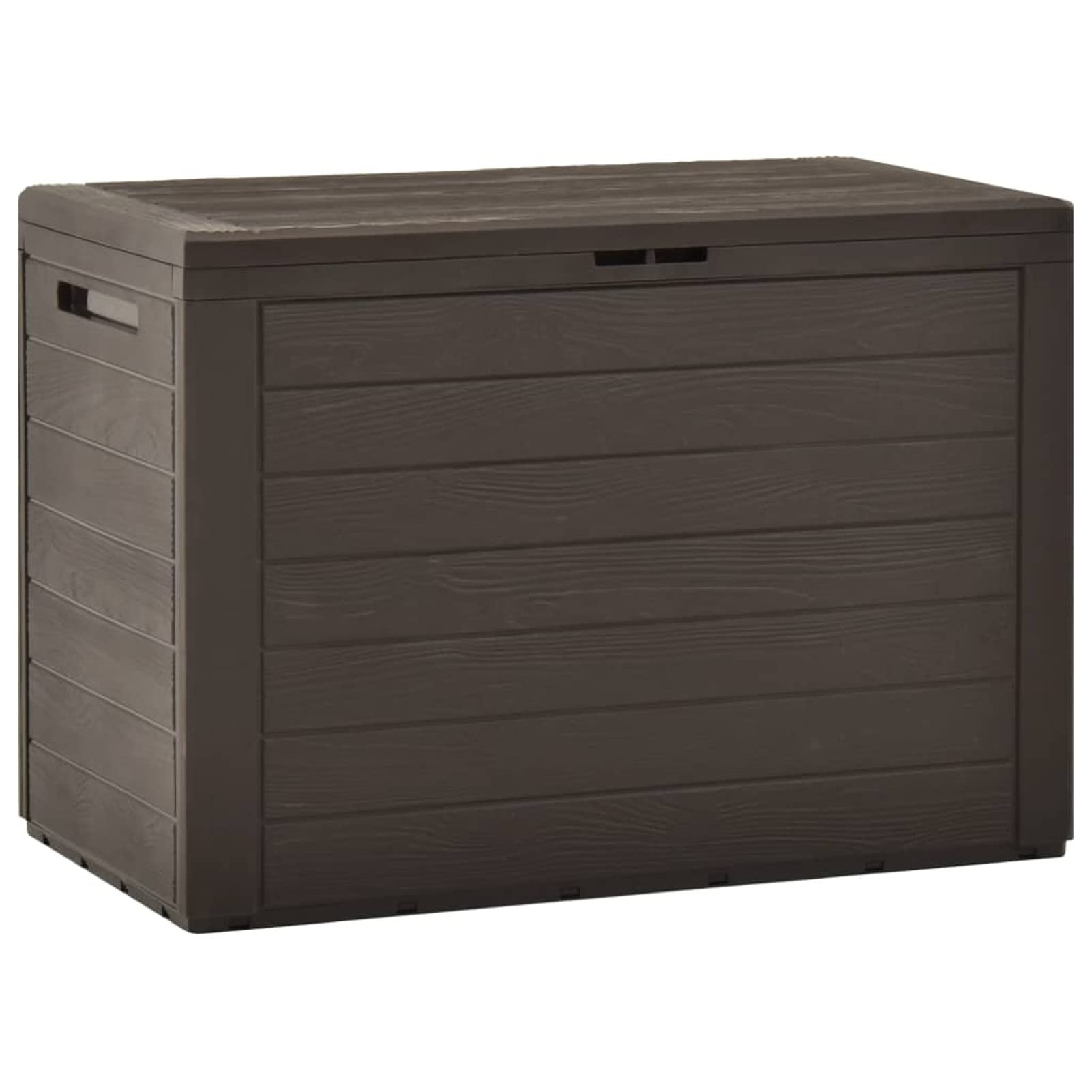 Tidyard Deck Box, 50.2 Gallon Indoor Outdoor Lockable Storage Container, Backyard Storage Box Brown for Garden Tools, Pool Supplies, Patio Cushions, Pillows, Blankets