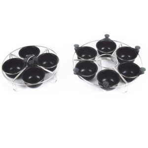 Stainless Steel Egg Poacher Cooker Eggs Poaching Cup Egg Poachers Nonstick Egg Poaching Cups Compatible with Most Pans (6 Cup Egg Poacher)