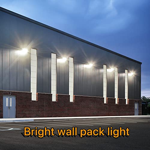 DEMILARE 70W LED Wall Pack Light with Dusk to Dawn Photocell, 8400lm Quick Installation Security Lighting AC120V, IP65 Waterproof 5000K Commercial Wall Lights for Outdoor Barn, Shop, Garage