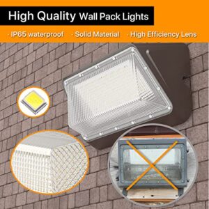 DEMILARE 70W LED Wall Pack Light with Dusk to Dawn Photocell, 8400lm Quick Installation Security Lighting AC120V, IP65 Waterproof 5000K Commercial Wall Lights for Outdoor Barn, Shop, Garage