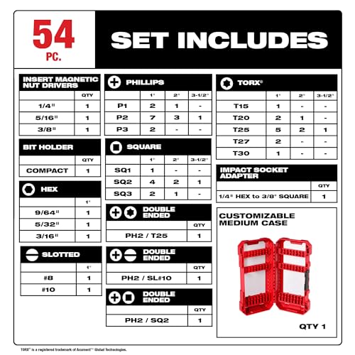 48-32-4010 for Milwaukee Shockwave Impact Duty Driver Bit Set 54Pc