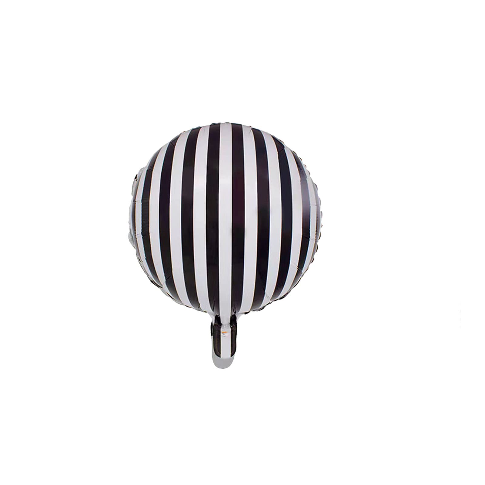 10 Pieces 18 Inch Black and White Striped Balloons Decoration Foil Mylar Balloons Aluminum Helium Balloons for Birthday Party, Baby Shower, Halloween, Ceremonies, Holiday Parties Decoration