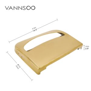 VANNSOO Toilet Seat Cover Dispenser - Stainless Steel Wall Mount Toilet Seat Cover Holder for Commercial Bathroom, 250 Single or Half Fold Seat Covers Capacity (Gold)