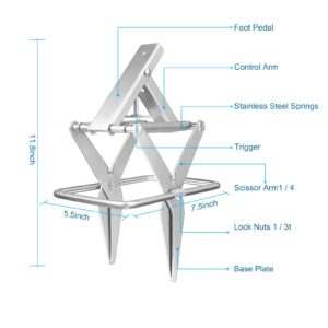 2 Pack Mole Trap, Mole Traps That Kill Best,Mole Killer Easy to Set, Mole Traps for Lawns,Mole Traps Scissor Metal Gopher Trap Large (Silver)