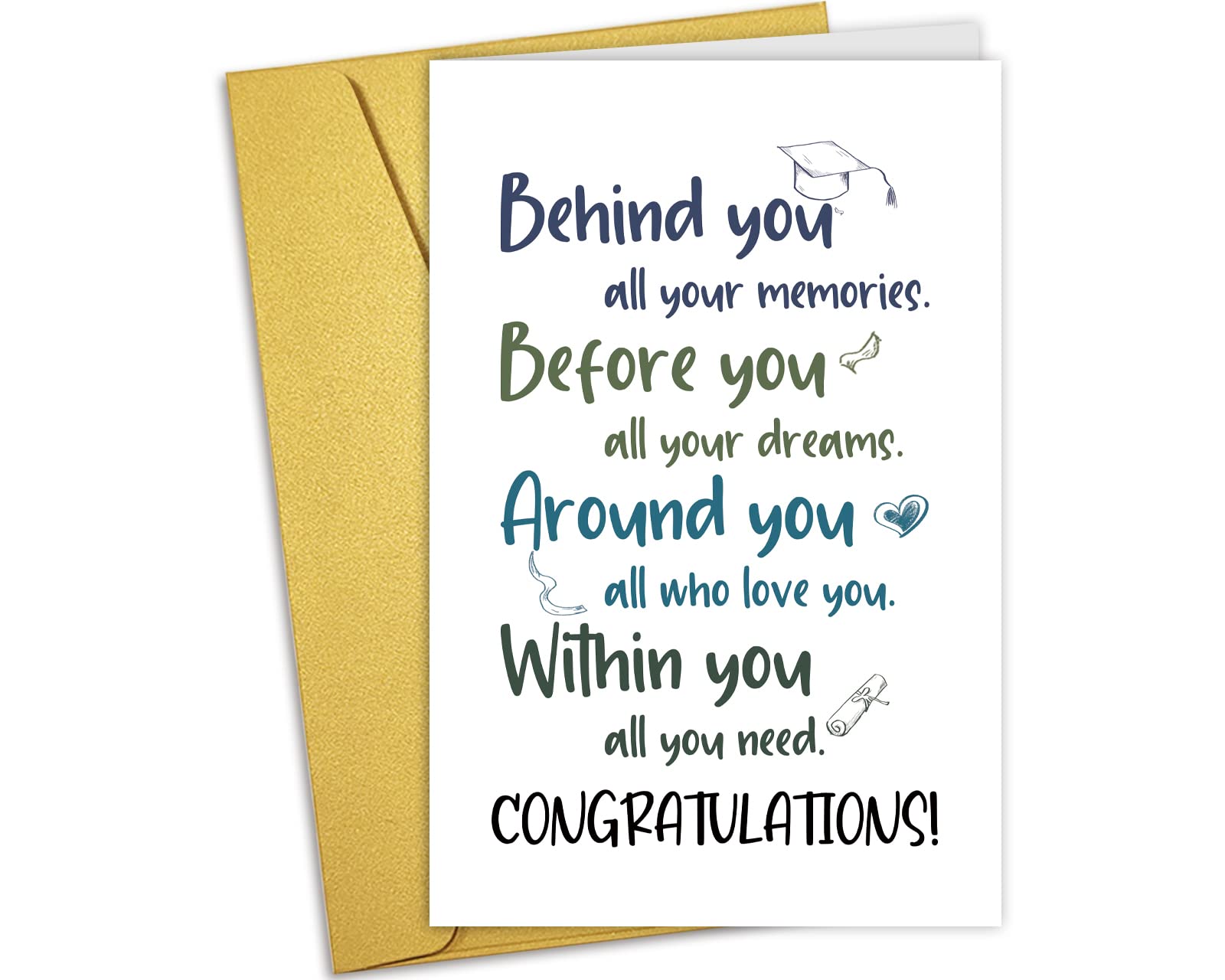 Nchigedy Cute Graduation Card for Her Him, High School or College Graduation Card, Medical Student or Nursing School Grad Gift