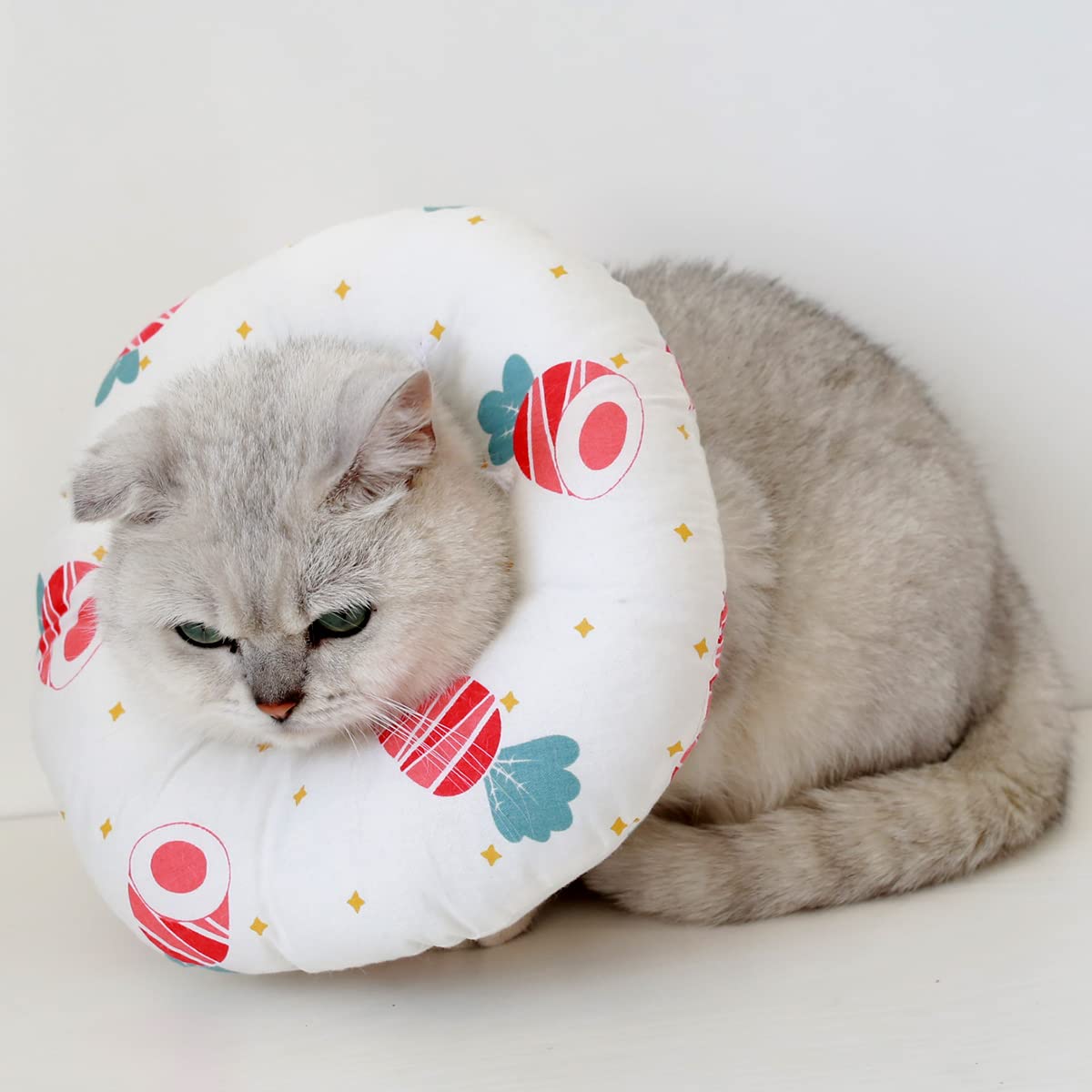 Recovery Collars & Cones (Pink cat（Medium）)