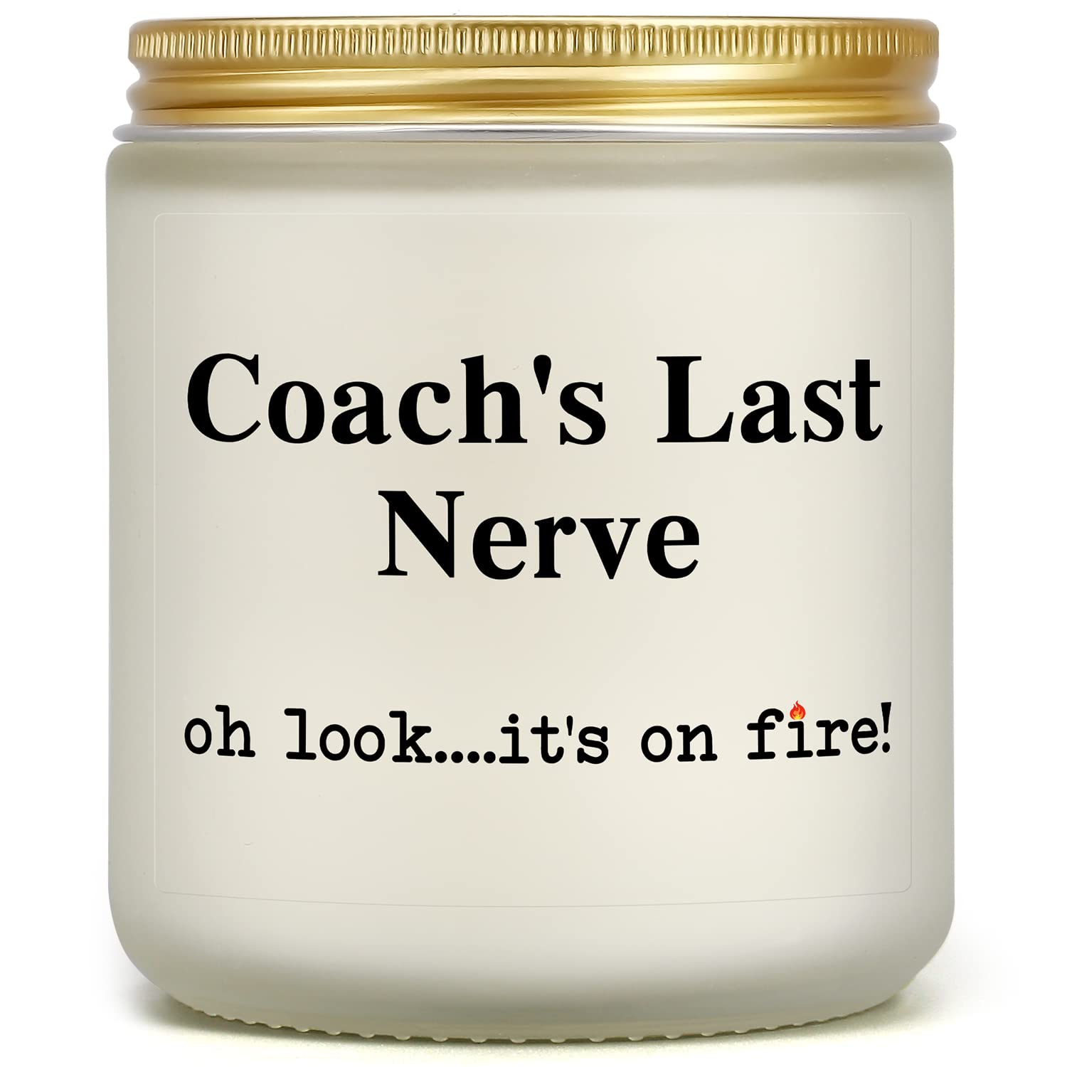 Coaches Gifts - Thank You Gifts for Coach - Funny Coach Gifts for Women Men - Coach's Last Nerve Candle Gift for Cheer Coach Swim Basketball Baseball Football Soccer Gymnastics - Cool Coach Present