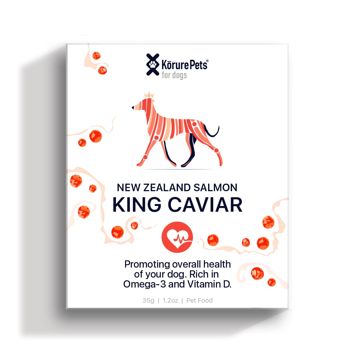 Kōrure Pets Dog King Caviar - Rich in Omega-3 Fatty Acids for Improved Heart Health, Immunity and Cognitive Function