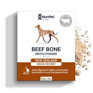 kōrure pets beef bone broth powder - all-natural dog supplement for bone health and digestion