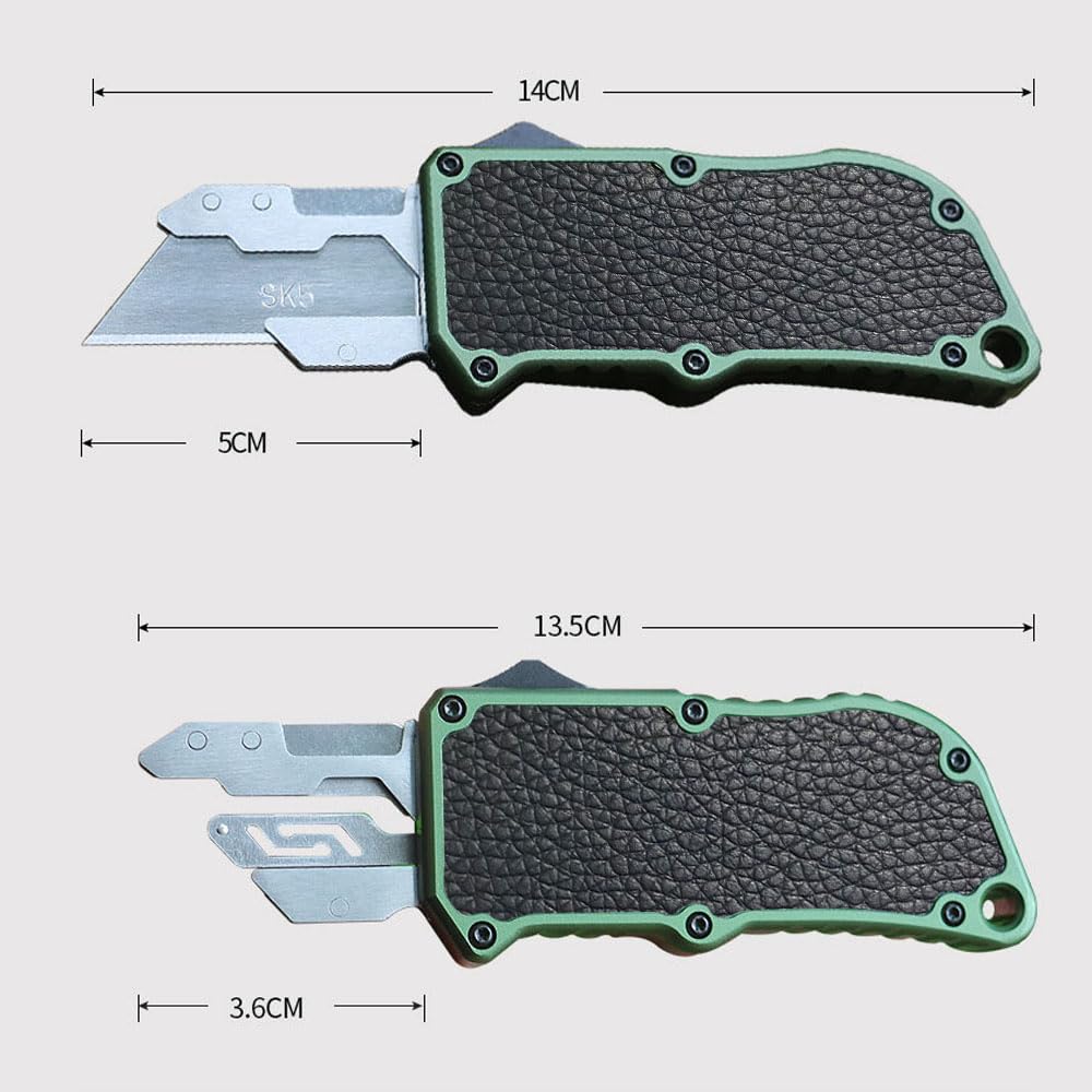 𝗖𝗮𝗿𝗲𝘀𝘀𝗼𝗹𝗼𝘃𝗲 𝗔𝘃𝗶𝗮𝘁𝗶𝗼𝗻 𝗔𝗹𝘂𝗺𝗶𝗻𝘂𝗺 utility knife, EDC Auto Box Cutters Retractable Heavy Duty Cardboard Cutter, Replaceable Blade Pocket Knife With Clip, With 5pcs Spare Blades