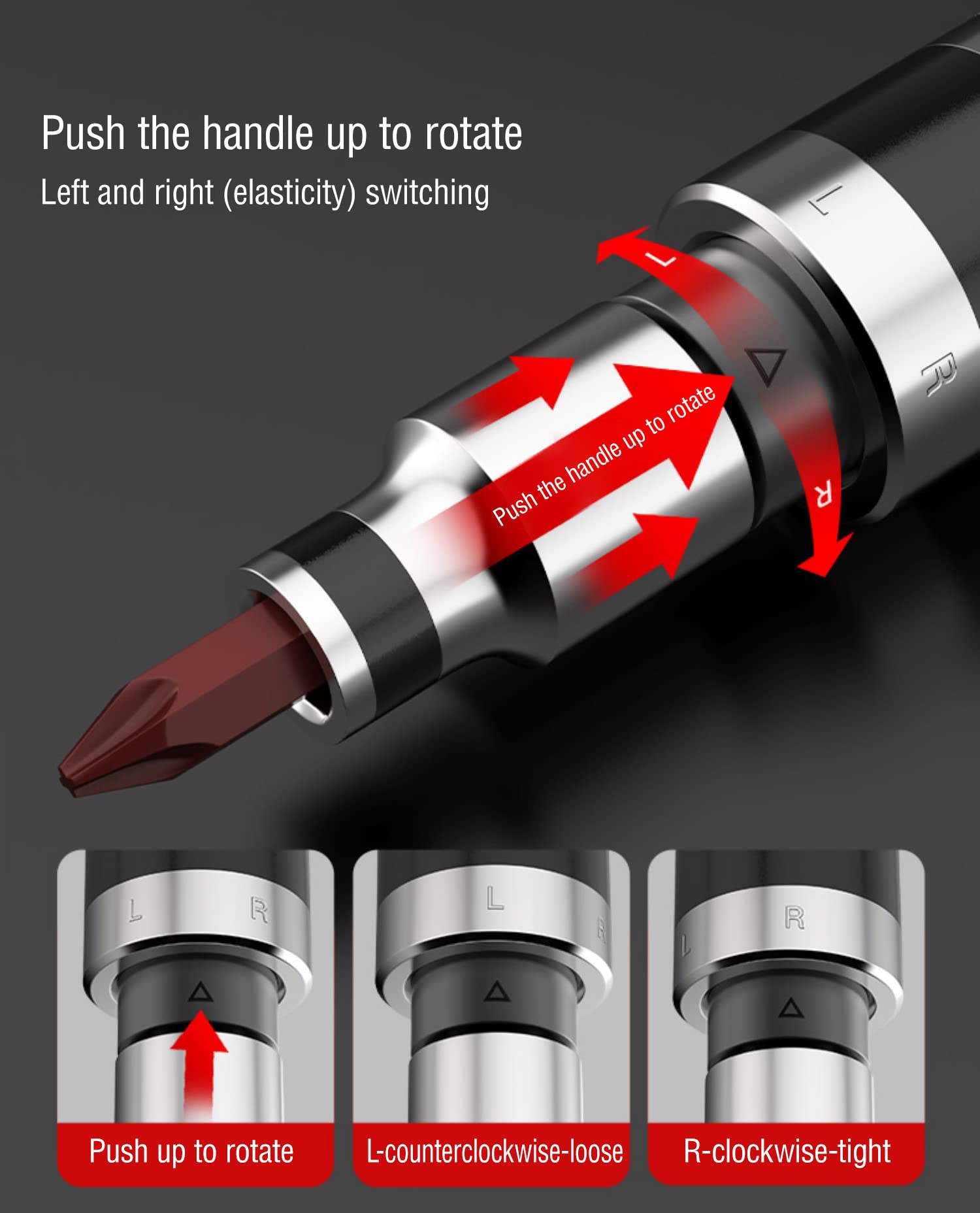 12 PCS Manual Impact Driver, S2 Alloy Steel Impact Driver Bit Set, Broken Bolt Extractor Set, Rust Screw Extractor, Impact Screwdriver for Dismantling the Old Screws (12PCS)