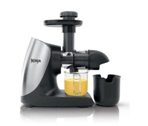 ninja cold press juicer pro - powerful slow juicer - cloud silver jc100 (renewed)