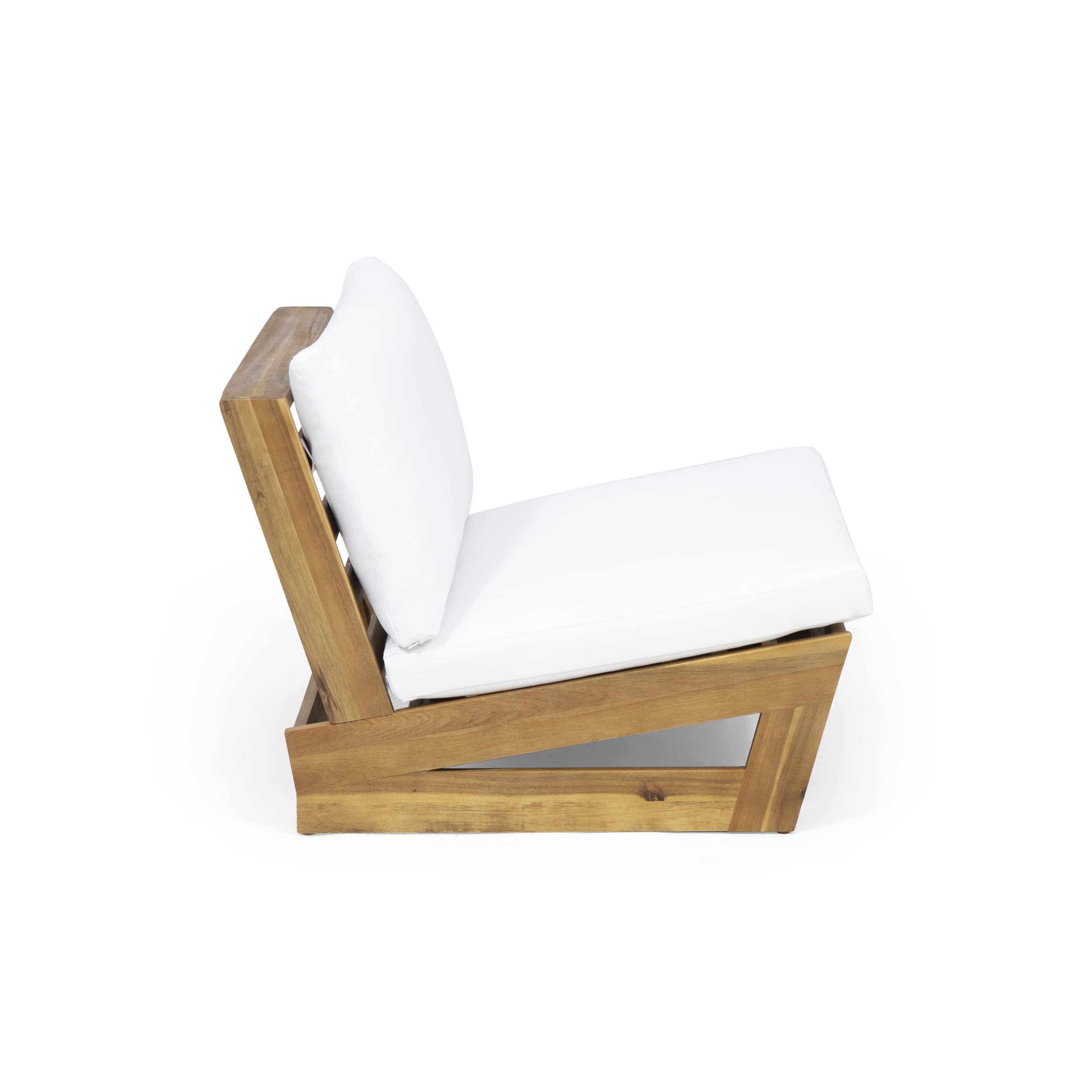 Christopher Knight Home 317955 Sherwood Club Chair, Teak + White