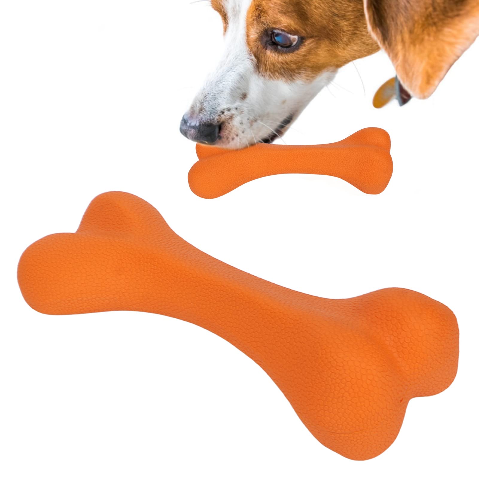 Dog Dental Chews Toy, Teeth Grinding Cleaning Dog Bone Toy Bite Resistant Interactive Rubber for Pet Supplies for Dog (S)