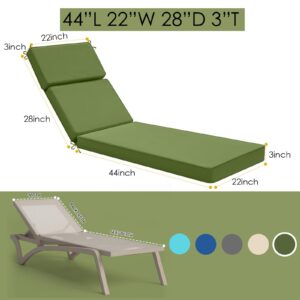 idee-home Chaise Lounge Cushions Outdoor, Lounge Chair Cushions for Outdoor Furniture Thick Comfortable Water Resistant Lounge Patio Replacement Cushion 72in.L x 21in.W x 3in.T