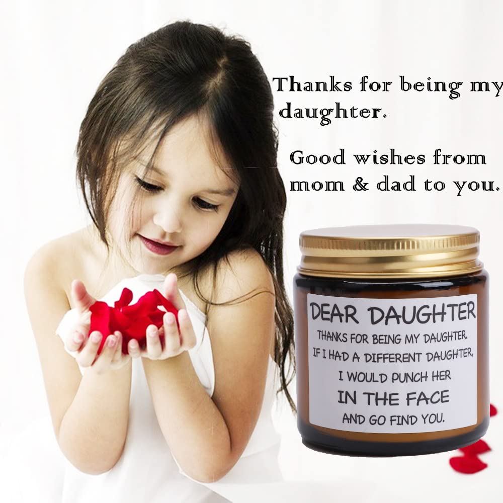 Mothers Day Gifts for Daughter, Daughter Gifts from Mom and Dad, Birthday Gifts for Daughter Adult, Daughter Candle for Graduation Wedding