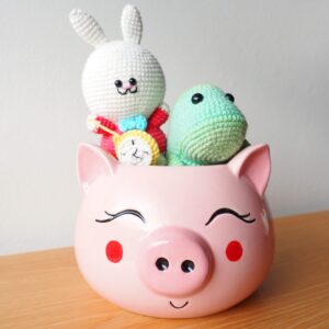 Pig Yarn Bowl for Knitting - Cute Ceramic Knitting Bowl Extra Large Ceramic Yarn Bowl Crochet Accessories Yarn Holder Storage Gift for Knitters Funny