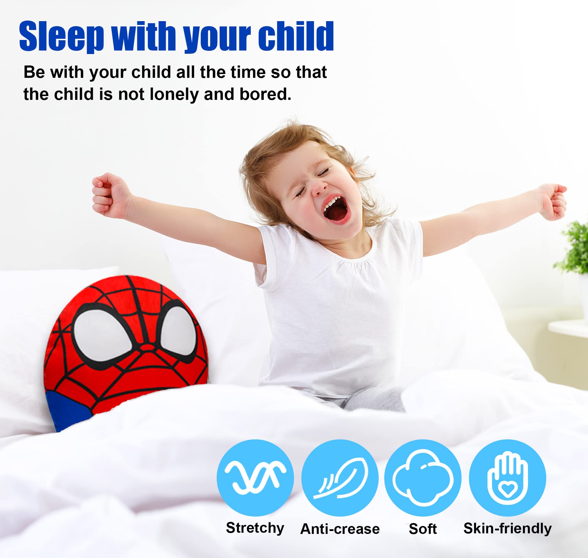 Hevano 13.5 Inch Spider Plush Pillow, Super Soft Spider Plushies Stuffed Animal Toys for Kids Adults Movie Fans, Birthday Gift Children's Day, Red