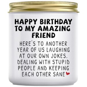 jonico happy birthday gifts for women - funny best friend friendship gifts for women friends, birthday gifts for best friend bestie bff coworker classmate women, lavender candle gifts