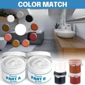 Marble and Granite Repair Kit, Tintable Porcelain Repair Kit, Quartz Countertop Repair Kits for Marble, Quartz, Resin, Acrylic, Granite and More (Color Match)