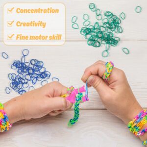 Sukh 4400+Pcs Loom Rubber Bands Kit - Rubber Band Making Kit Loom Rubberbands Making Kit Rubber Band Loom Making Kit with 1 Y-Loom 200 S-Clpis 5 Hooks for Kids Handcrafts Making