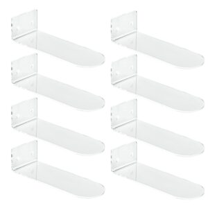 ieek floating shoe display 8 pack,levitating acrylic shoe shelf for wall,clear wall mounted shoe rack sneaker display shelves space saving shoe organizer holder for sneaker collection