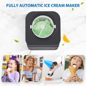 COWSAR 1.3 Quart Ice Cream Maker Machine with Built-in Compressor, Fully Automatic and No Pre-freezing, 1 Hour Keep-Cooling, Easy to Clean, Stainless Steel