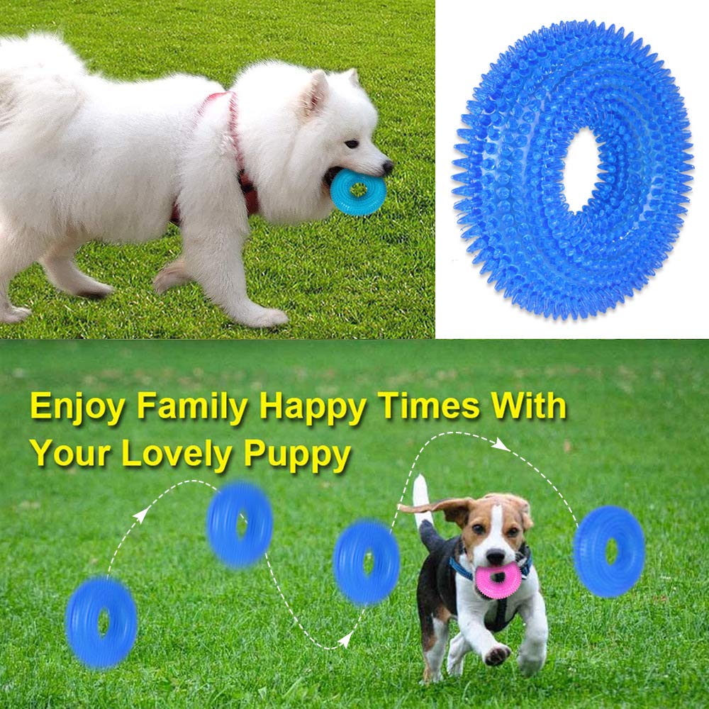 Dog chewed Toys Chewing Teeth Clean, Cute Crystal Ring Design, Chewing Toys, squeaking Dog Toys, it has The Function of molars and Relieving Anxiety, which Increases The Dog's Love for The Owner