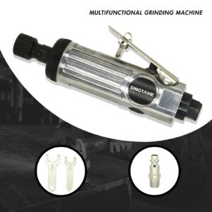 DINGTAIHE 1/4Inch Air Die Grinder, Straight Grinder, Pneumatic Air Die Grinder Heavy Duty Industrial Polisher Grinding Cleaning Tool