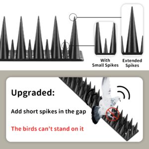 EcoGrowth Bird Spike for Bird Cat Squirrel, Fence Spike to Keep Pigeon Raccoon Away, Bird Spikes Security for Railing, Roof - 22 Pack (21.6 FT)