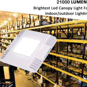 1 Pack LED Canopy Lights 150w 21000 Lumens 5000K Daylight White 750W HID/MH Equivalent,UL DLC Listed Gas Station Light,Waterproof IP65 Commercial Area & Outdoor Lighting,Ceiling Lighting Fixtures