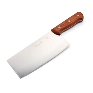 zhang xiao quan since 1628 chinese chef's knife，stainless steel meat and vegetable cleaver knife with ergonomic and sturdy wooden handle