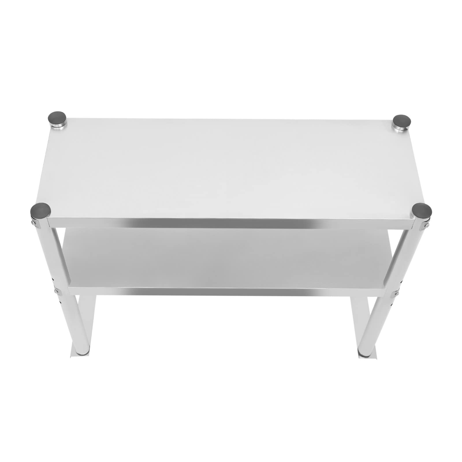 Double Overshelf Stainless Steel 12'' x 31'',Commercial 2 Tier Shelf for Prep & Work Table in Restaurant,Home and Kitchen,Double Tier Overshelf,Double Deck Overshelf,Kitchen Table with Adjustable