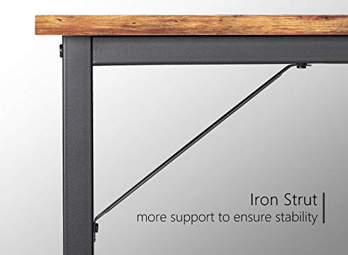 BANTI L Shape Computer Desk with Storage Shelf Study Writing Table for Home Office, Modern Simple Style PC Desk, Black Metal Frame