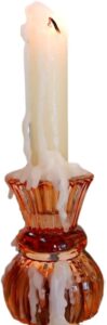 candlestock hippie drippy drip candles - pack of 6 dripping taper candles - wine bottle melting candles (ivory)