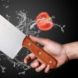 ZHANG XIAO QUAN SINCE 1628 Chinese Chef's Knife，Stainless Steel Meat And Vegetable Cleaver Knife with Ergonomic and Sturdy Wooden Handle