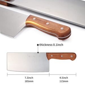 ZHANG XIAO QUAN SINCE 1628 Chinese Chef's Knife，Stainless Steel Meat And Vegetable Cleaver Knife with Ergonomic and Sturdy Wooden Handle