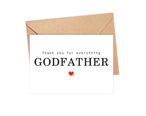 thank you for everything godfather card - thank you card - godfather card - father's day card - card for him - greeting card for birthday- anniversary - note card - thank you for everything