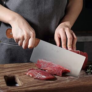 ZHANG XIAO QUAN SINCE 1628 Chinese Chef's Knife，Stainless Steel Meat And Vegetable Cleaver Knife with Ergonomic and Sturdy Wooden Handle