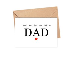 yanashop88 thank you for everything dad card - thank you card - dad card - father's day card - card for him - greeting card for birthday- anniversary - note card - thank you for everything