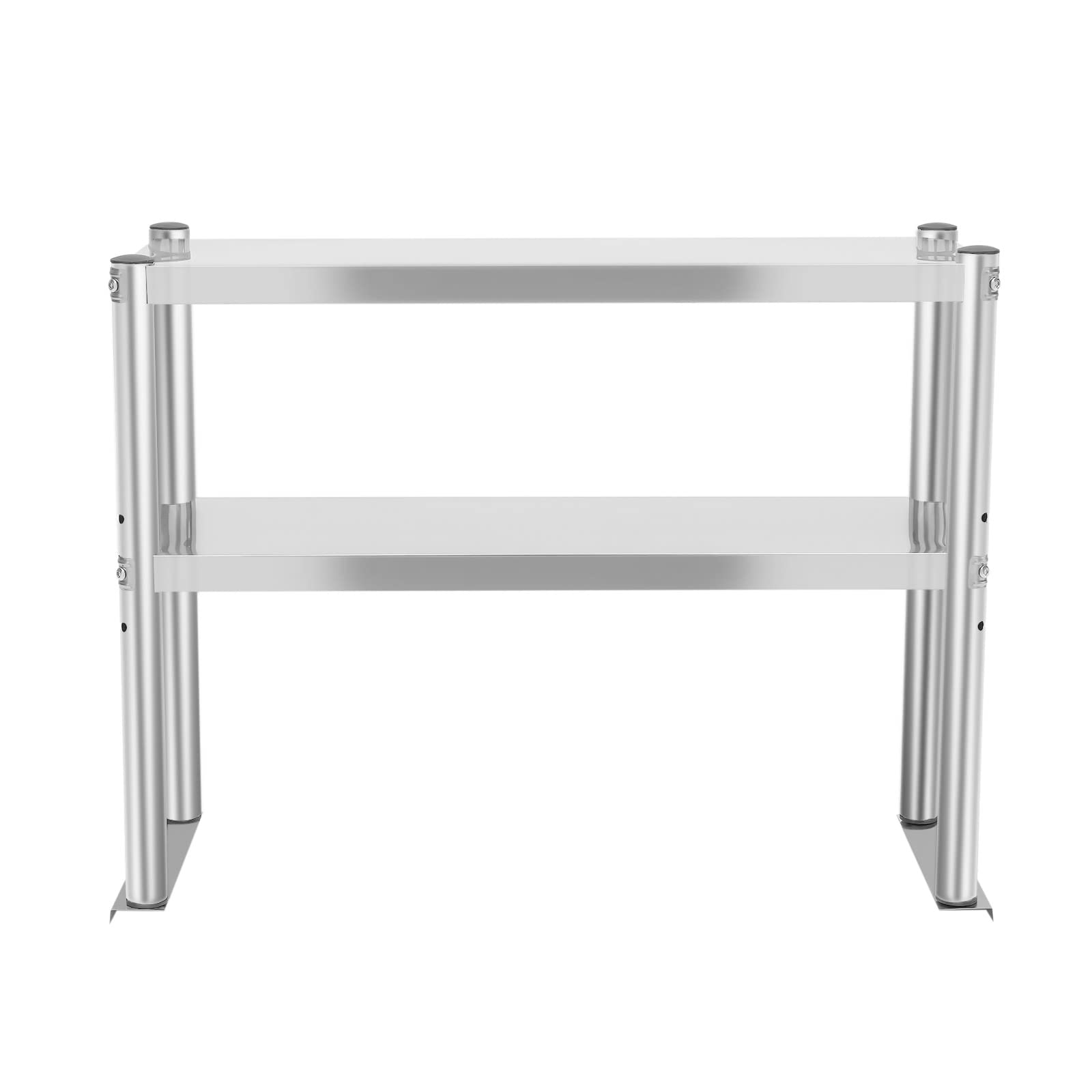 Double Overshelf Stainless Steel 12'' x 31'',Commercial 2 Tier Shelf for Prep & Work Table in Restaurant,Home and Kitchen,Double Tier Overshelf,Double Deck Overshelf,Kitchen Table with Adjustable